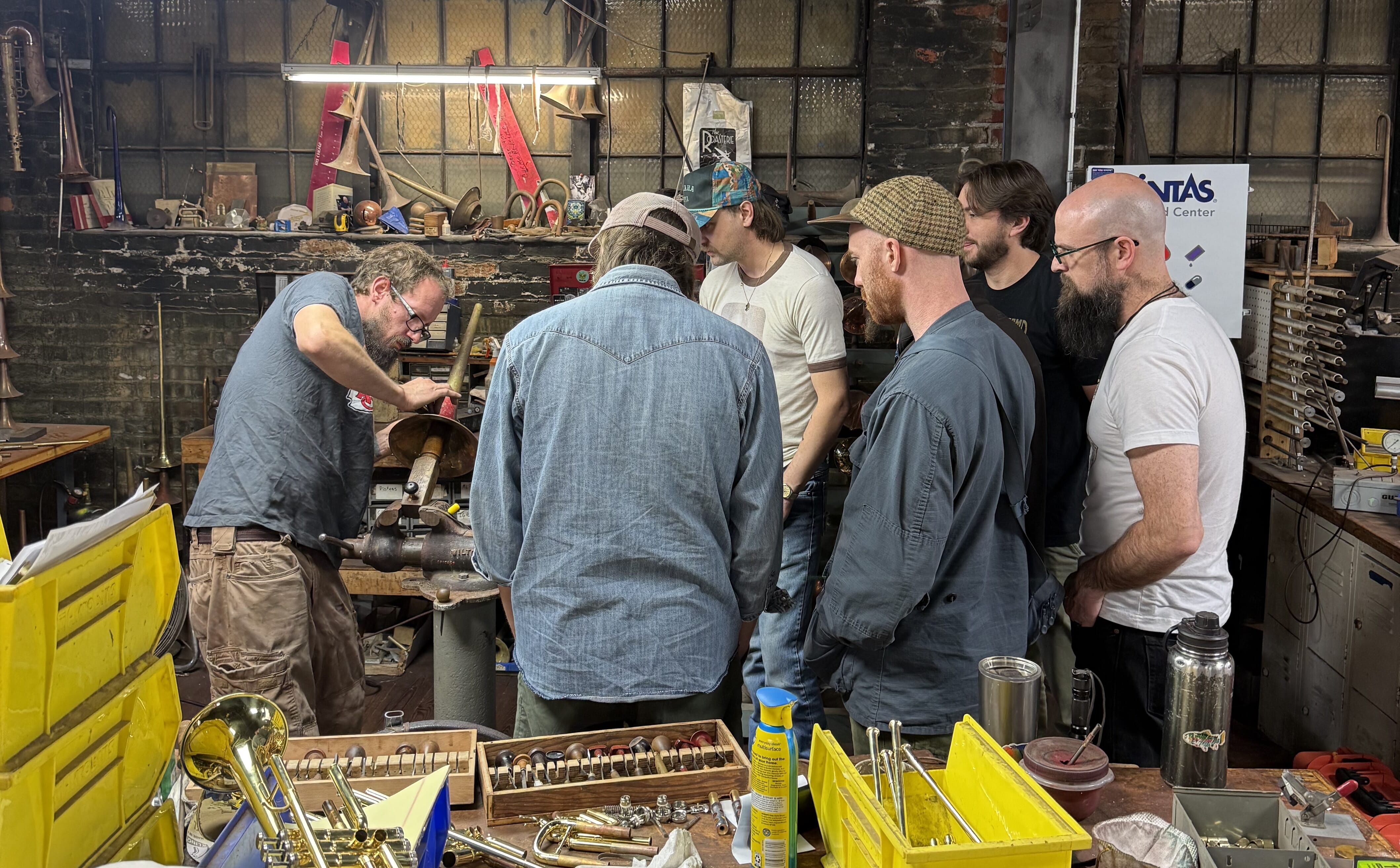 Student playing instrument